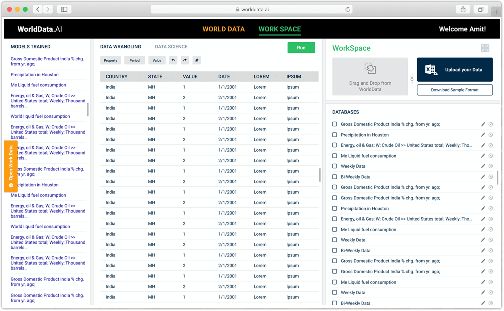 WorldData AI Workspace